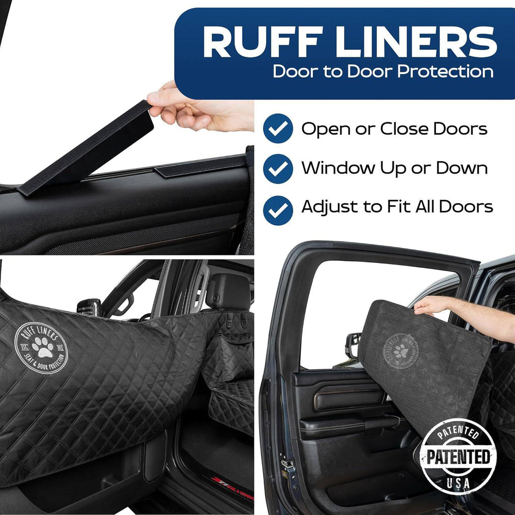 Car Pet Pad With Side Barriers For Extended Rear-seat Coverage